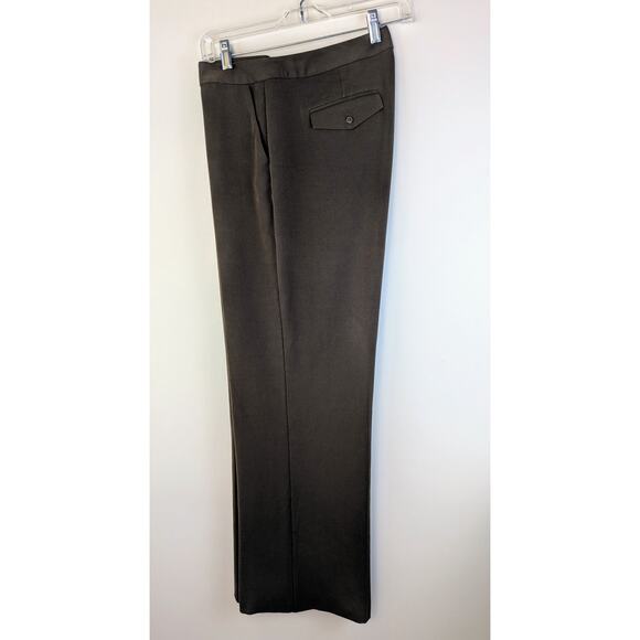 Sigrid Olsen Modernist Dress Pants Size 14 Brown Straight Leg Career Pockets - Picture 6 of 10